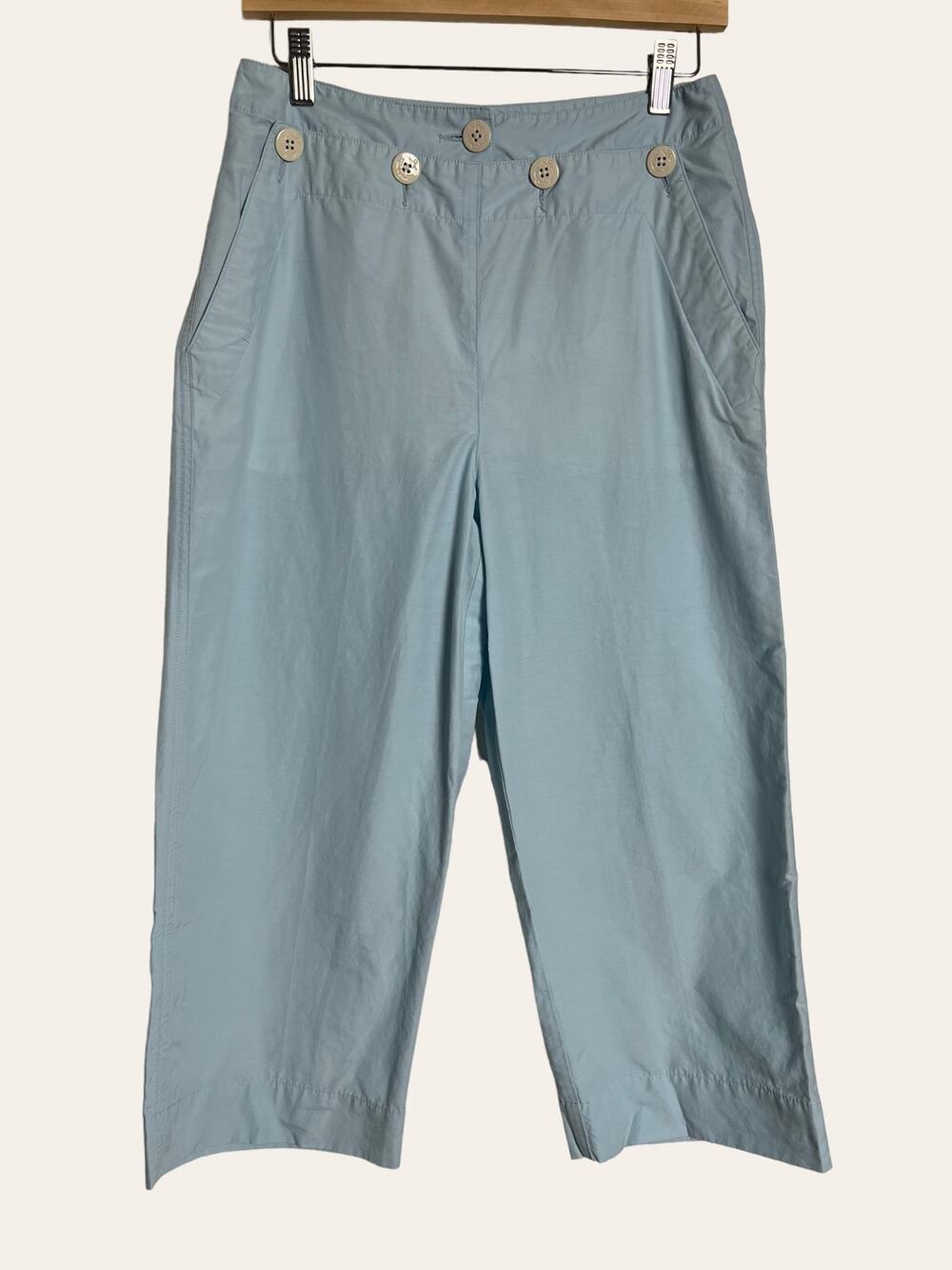 Lauren Ralph Lauren Light Blue Cotton Cropped Capri Pants Size 6